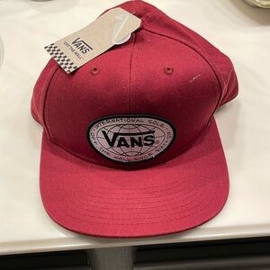 Vans maroon hat new with tags